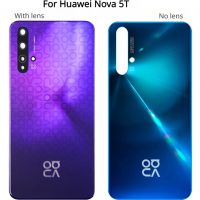 ใหม่สำหรับ Nova 5T เคสหลังฝาหลังแบตเตอรี่3มิติหน้าจอโทรศัพท์กระจกเคส Nova5t กาวกระจกกล้องถ่ายรูปสำหรับเปลี่ยน