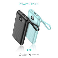 ALPHA·X E10 Power Bank 10000mAh พาวเวอร์แบงค์ Built In Cable x4 สำหรับ TypeC/Micro USB/USB/L รับประกันสินค้า 1 ปี