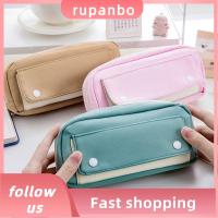 RUPANBO039392692 จุได้มาก กระเป๋าใส่ดินสอ ความงามสวยงาม สีทึบทึบ เคสสำหรับโรงเรียน แฟชั่นสำหรับผู้หญิง อุปกรณ์การเรียนสำหรับโรงเรียน กล่องใส่ปากกา สำหรับเด็กๆ