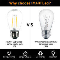 S14ย้อนยุคหลอดไฟเส้นใยหลอดไฟ Led สหภาพยุโรป110โวลต์สหรัฐ220โวลต์แสงสตริงสำหรับ2วัตต์ตกแต่งงานแต่งงานสวนบ้านกลางแจ้ง E27ไฟคริสต์มาส