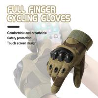 Military Tactical Full Finger Men Gloves Touch Screen Paintball Airsoft Hard Knuckle Outdoor Climbing Riding Army Combat Gloves Safety Gloves