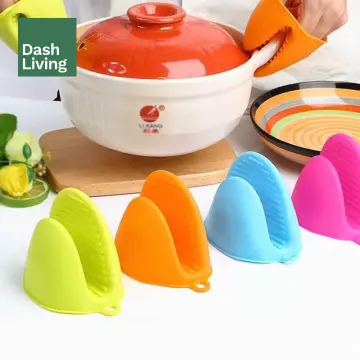 6Pcs Silicone Oven Mitts Pot Holders Pinch Gloves Heat Resistant Kitchen  Cooking