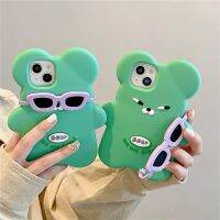 C166 เคสมือถือสุดเท่ ลายใหม่ น้องหมี Bear ใส่แว่นเท่ๆ เคสซิลิโคนนิ่มมากกก พร้อมส่ง