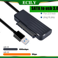 SATA เป็น USB 3.0สายอะแดปเตอร์สำหรับ2.5 SSD และ HDD Adaptor Hardisk 5Gbps รองรับ SATA III UASP Type C ไปยัง SATA 3 Converter ECILY