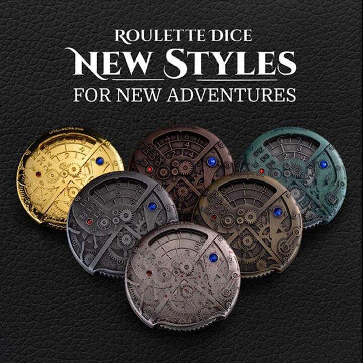 MEMOST Metal Roulette Dice D6 D8 D10 D12 D20 DND Dice Hollow Game Dice
