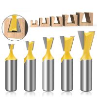 1PC 1/2－12.7MM 12MM Shank Milling Cutter ไม้แกะสลัก Dovetail Joint Router Bits Set 14 องศาเครื่องตัดบิตแกะสลักงานไม้