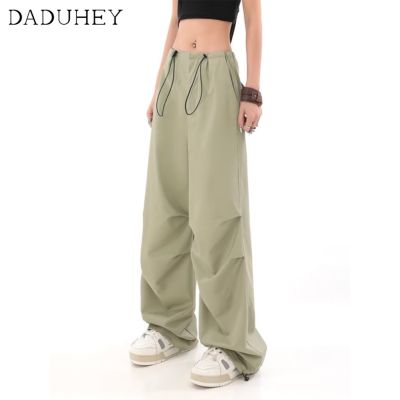 Pants Cargo Leg Wide Straight Hop Hip Pants Casual Loose Waist High Hiphop Womens Overalls Retro Style American DaDuHey🎈