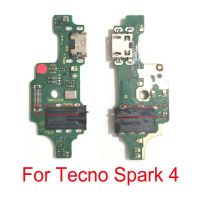 Usb แท่นชาร์จบอร์ดเชื่อมต่อสายเคเบิ้ลยืดหยุ่นสำหรับ Tecno Spark 4 Spark4ชาร์จพอร์ตอะไหล่ซ่อม