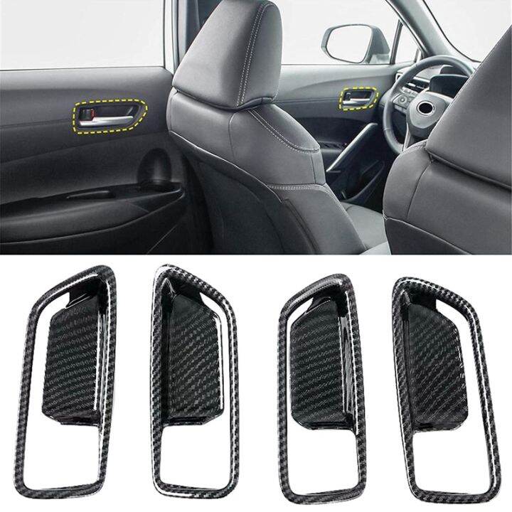 for-toyota-corolla-cross-2020-2021-car-inner-door-handle-bowl-decorate-cover-trim-accessories-carbon-fiber-abs-4pcs