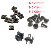 10pcs Screw Bolt ength M6x121620mm or U Type Clips with Nut M6 For Motorcycle Scooter A Moped Plastic Cover Accessories