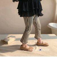 Summer Girls Ninth Pants All-match Lattice Skinny Micro-flared Pants Girls Middle-waisted Pants