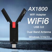 Fenvi Wifi 6อะแดปเตอร์ USB 1800Mbps 802.11Ax เครื่องส่งสัญญาณไวไฟ USB3.0คู่2.4G/5Ghz ไร้สายการ์ดเน็ตเวิร์ก Windows 7 10 11