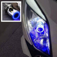 2X H4 LED Car Headlight Bluered Angel Eye Super Bright Bulb HiLo Beam Automobles Headlamp Auto 6000K White Motorcycle 1224V