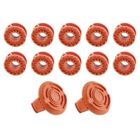 12 Pack Replacement Spool String Trimmer Line 10 Pack Spool And 2 Cap Lawn Mower Accessories for WORX