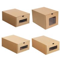 (cerci household goods) CardboardWaterproofBoxes ถุงเท้า StationeryUnderwear กล่องวางซ้อนกันได้หนักด้วยความโปร่งใส