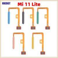 สำหรับ Xiaomi Mi 11 Lite เครื่องสแกนลายนิ้วมือ F LEX สายเคเบิ้ล Mi11 Lite 5กรัมสัมผัส ID เซ็นเซอร์ปุ่มหน้าแรกที่สำคัญมาร์ทโฟนอะไหล่ซ่อม