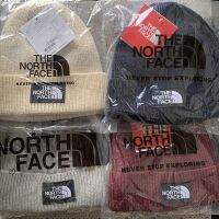 TheNorthFace หมวกถักสไตล์ใหม่บวกกำมะหยี่และหนาสไตล์ระเบิดหมวกขนสัตว์ผู้ชายและผู้หญิงทุกชุดกันหนาวกลางแจ้งให้ความอบอุ่น Topi Dingin นักเรียน