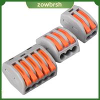 ZOWBRSH 60Pcs สีส้มสีส้ม ขั้วต่อไฟฟ้า 2 3 5พอร์ต ชุดรวมถั่ว ตัดการเชื่อมต่ออย่างรวดเร็ว ขั้วต่อสายไฟ การเชื่อมต่อที่รวดเร็ว