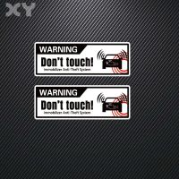 Xy 2ชิ้น Dont Touch Decal Bumper สติ๊กเกอร์ไวนิลติดรถยนต์สติ๊กเกอร์หน้าต่างรถยนต์ป้องกันการโจรกรรมสติ๊กเกอร์คำเตือนสำหรับรถยนต์และรถจักรยานยนต์7เซนติเมตร X 2.5เซนติเมตร