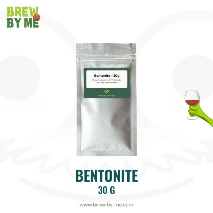 เบนโทไนท์ (Bentonite) 30 กรัม สารตกตะกอนในไวน์ (wine) เพื่อทำให้ไวน์ใส Food Grade