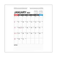 Calendar - Monthly Wall Calendar Planner From Jan 2023 - June 2024, 12 Inch x 17 Inch , Twin-Wire Binding, Ruled Space