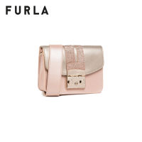 FURLA กระเป๋าสะพายผู้หญิง รุ่น METROPOLIS MINI CROSSBODY COLOR PLATINO+CANDY ROSE+COLOR CARNE