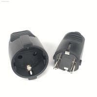 ❀ Black PVC 16A 250V EU power cord male female wiring plug detachable assembly electric plug socket for German France Korea Russia