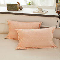 2ชิ้นหนาปลอกหมอนอบอุ่น,กำมะหยี่สักหลาดผิวง่าย Pillowshams,หมอนผ้าปุยครอบคลุมสิ่งทอที่บ้าน