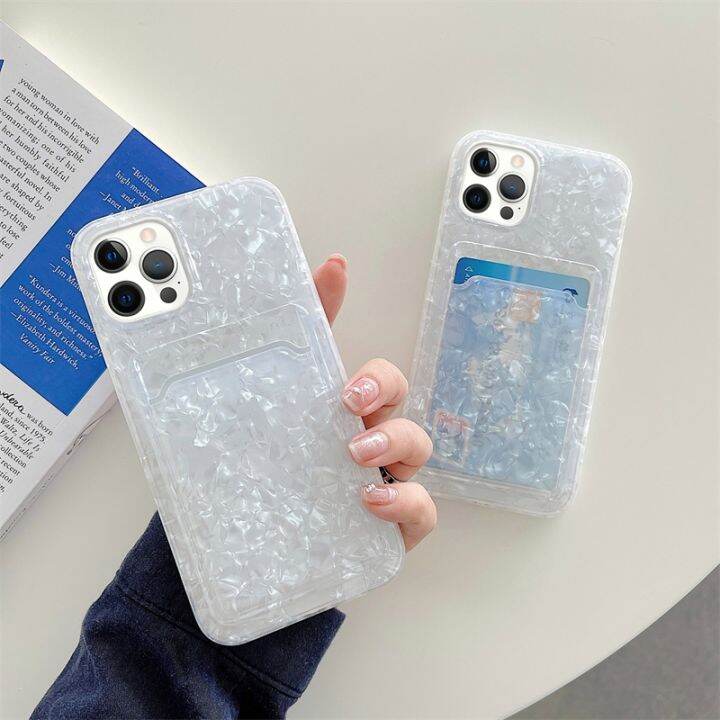 cold-noodles-เลเซอร์หินอ่อนกระเป๋าสตางค์ผู้ถือบัตรโทรศัพท์-case-สำหรับ-iphone-11-13-12-pro-xr-x-xs-max-8-7-plus-se-2บัตรเครดิตสล็อตนิ่มปก