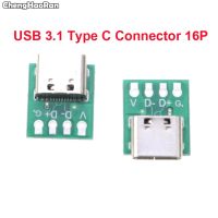 ChengHaoRan For USB 3.1 Type C Connector 16 Pin Test PCB Board Adapter 16P Connector Socket For Data Line Wire Cable Transfer