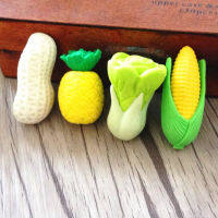 FREE SHIPPING 60pcs Eraser vegetables fruits Stationery Rubber For Lubrication Creative Cartoon Mini Office Gift Children