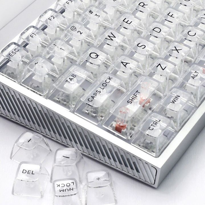 132 Keys Crystal Transparent Backlit Keycaps For Mx Switch Mechanical 