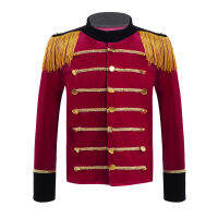 เด็ก Boys Circus Coat Ringmaster เครื่องแต่งกาย Deluxe Royal Guard Jacket เด็กบทบาทเล่นแขนยาว Tassels กลองเสื้อ Tailcoat