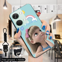 เคส PMP สำหรับ OnePlus Nord 3 5G (แหวนใส่นิ้ว + สายคล้อง) น่ารักซนสาวน้อยเคสโทรศัพท์เด็กหญิงเด็กชายน่ารักปลอกโทรศัพท์ป้องกัน TPU ซิลิโคนกันกระแทกที่น่ารักฝาหลัง