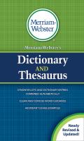 หนังสืออังกฤษใหม่ Merriam-Websters Dictionary and Thesaurus [Paperback]