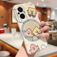 สำหรับ OPPO A96 5G แบบรวมทุกอย่างกรณีโทรศัพท์ฟิล์มการ์ตูน SpongeBob สี่เหลี่ยมดีไซน์ปลาดาวแพททริกเปลือกแข็งเคสป้องกันทนแรงกระแทกกล้องคลุมทั้งหมด