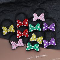 【CW】 New 10Pcs/set Bow Hair bands Elastic rubber band Headbands headdress Bow-knot ring Headwear accessories