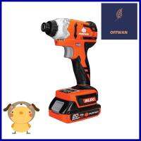 สว่านไขควงกระแทกไร้สาย (พร้อมแบตเตอรี่) PUMPKIN INF-65ICBL 6.35 มม. 20 โวลต์CORDLESS IMPACT DRIVER (BATTERY INCLUDED) PUMPKIN INF-65ICBL 6.35MM 20V **คุณภาพดี**