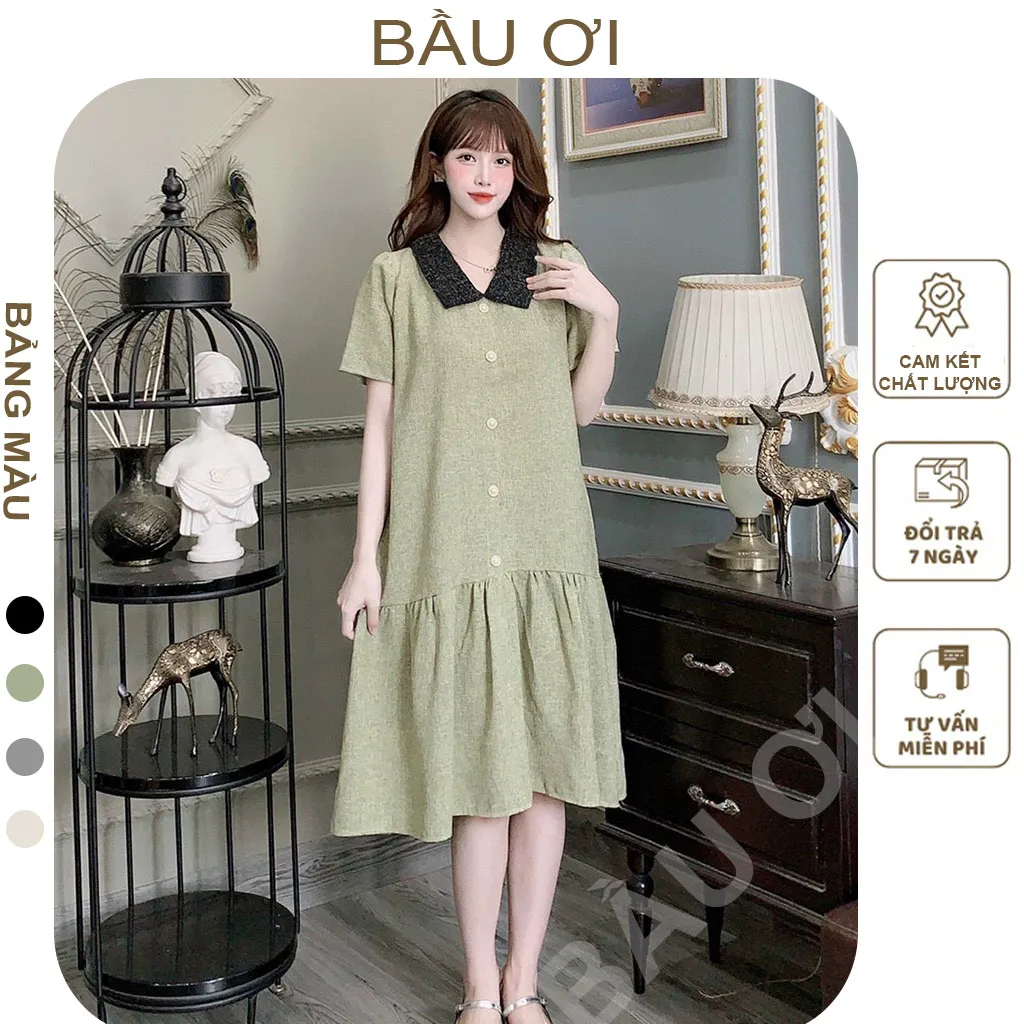 BAUOII V113] VÁY BẦU DẠ DÁNG SUÔNG ĐUÔI CÁ PHỐI CỔ CÁCH ĐIỆU - ĐẦM ...