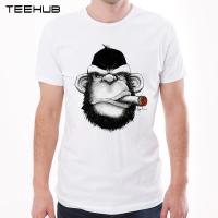 New Arrivals Men T Shirt Fashion Cigar Monkey Printed t Shirt Short Sleeve O Neck Tops Funny Animal Tee|fashion tees|men t-shirtfashion t shirt - AliExpress