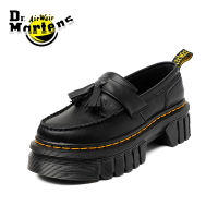 DR. Martens รองเท้า Martin ฐานรองแบบหนาประดับพู่,รองเท้าโลฟเฟอร์ LUX รองเท้าไม่มีส้นรองเท้าบูท Martin หนังแท้ข้อต่ำสำหรับผู้หญิง