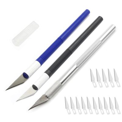【YF】 ABS/Metal Scalpel Utility Non-slip Cutter Engraving Craft Knives Blades for Stationery PCB Repair Hand Tools