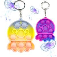 hjk✵♗►  Pop jellyfish Keychain Child Dimple Sensory Push Cartoon Pressure Decompression