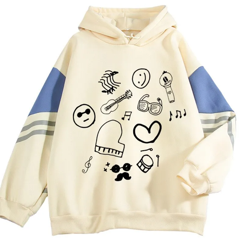  sweatshirt preppy hoodies Kpop Jungkook Suga Jimin V RM hoodie  y2k cute sweatshirts aesthetic : Clothing, Shoes & Jewelry