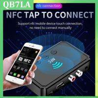 NFC 3.5mm RCA Jack Audio AUX Output Wireless Stereo Receptor Car Kit Speaker Bluetooth-compatible 5.0 Receiver Adapter QB7LA