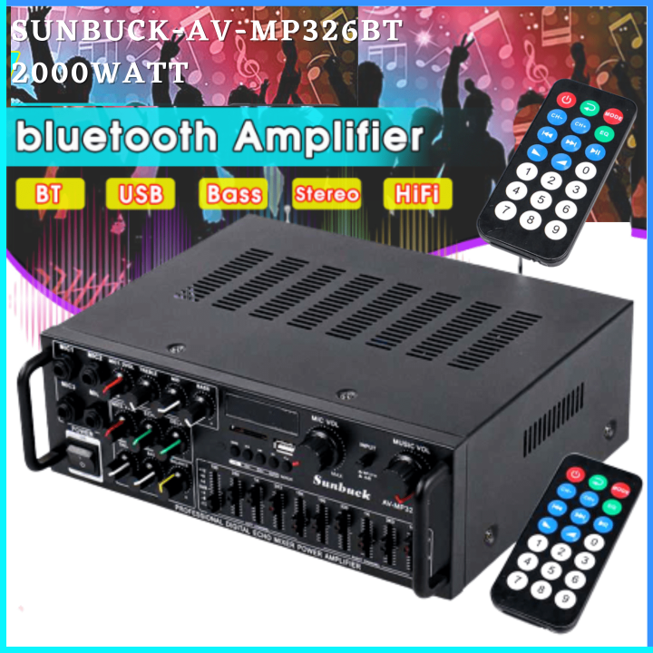 COD Sunbuck Bluetooth EQ Amplifier Karaoke FM 2000W / ampli power 5000