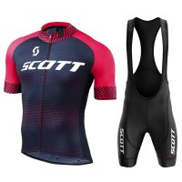 2023 SCOTT Cycling Jersey Set Mens Cycling Clothing Road Bike Shirts Suit Bicycle Bib Shorts MTB Wear Maillot Culotte