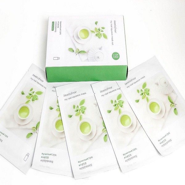 innisfree-my-real-squeeze-mask-green-tea-20-ml-มาส์กหน้าบำรุงผิว-สูตรชาเขียว-ช่วยมอบความชุ่มชื่นให้ผิวรู้สึกเย็นสบาย