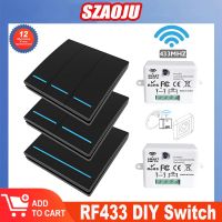 hot！【DT】 Szaoju 433mhz Wall Panel With AC90V 250V Module Relay Receiver Lamp