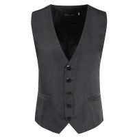 Solid Men Suit Vests Slim Casual Business Mens Waistcoat Gentlemen Groomman Wedding Mens Gilet Oversized Single Breasted Vest